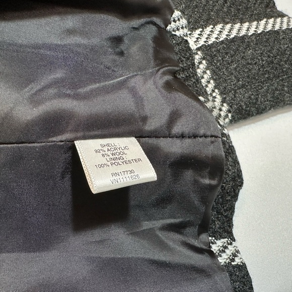 Merona Womens Size XS Plaid Jacket Blazer Coat Cloth Cover Buttons Pockets Lined - Picture 13 of 16